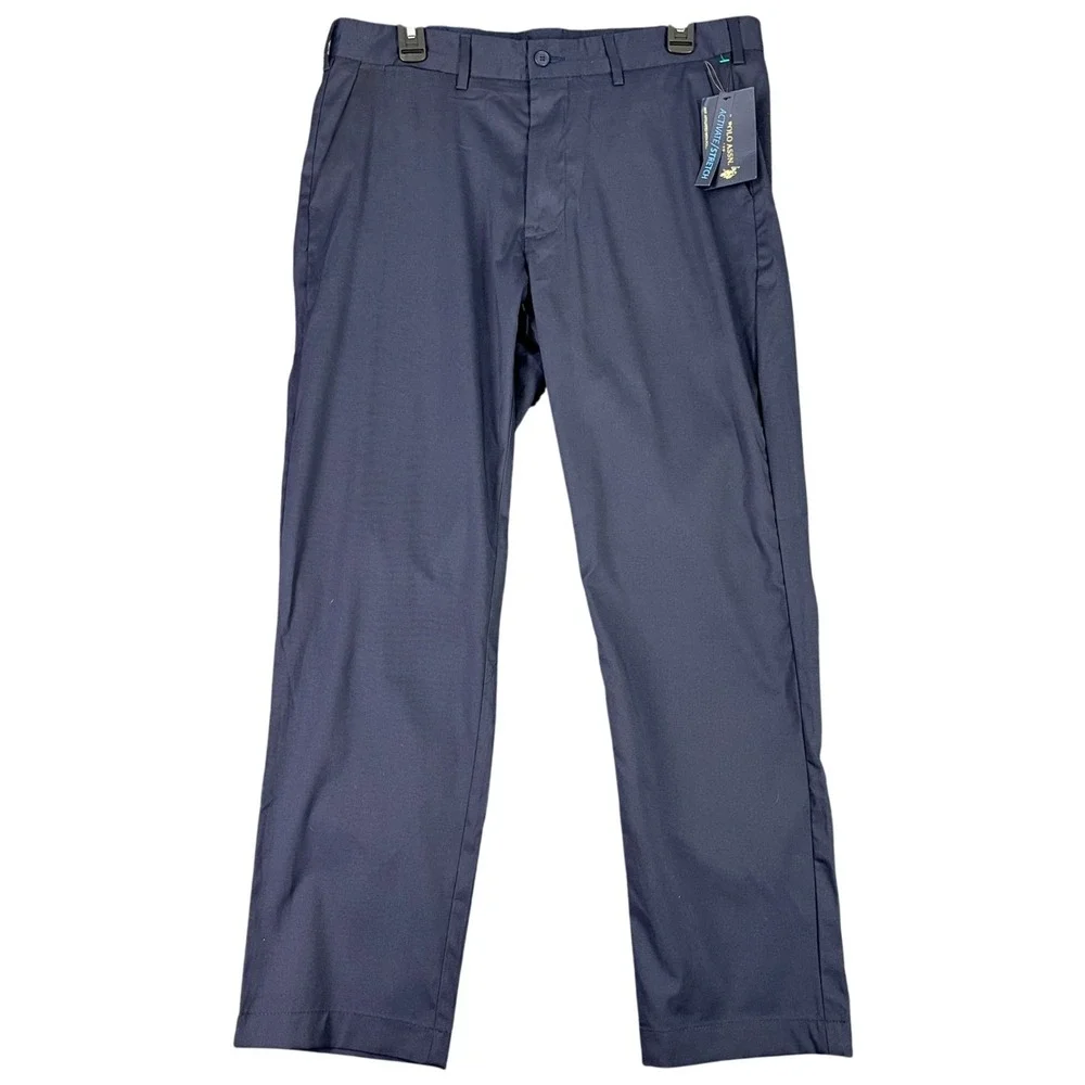 U.S. Polo Assn. Activate Stretch Pants Mens 32x28 Flat Front Chino Casual Office